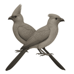 maleand female grey go-away birds